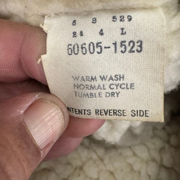 VTG 70s LEVI'S USA Mens Large Brown Cotton Corduroy Sherpa Fleece Lined Vest - Picture 3 of 12